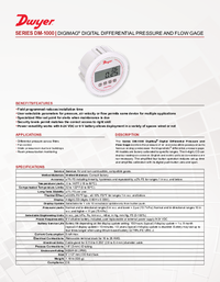 Thumbnail of document Data Sheet - DM-1000 DigiMag Digital Differential Pressure and Flow Gages